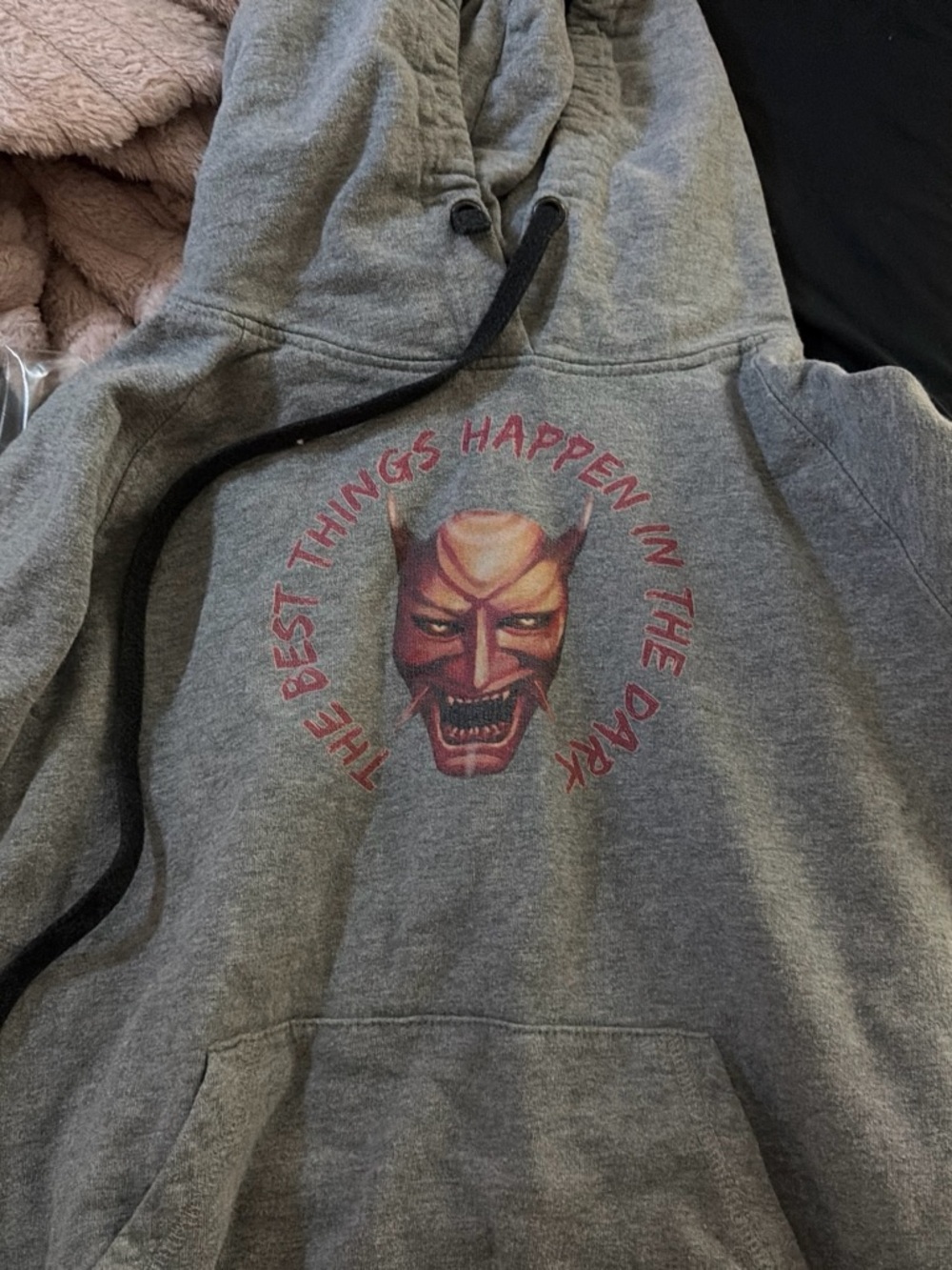 Gray Hoodie - "The Best Things Happen in the Dark"